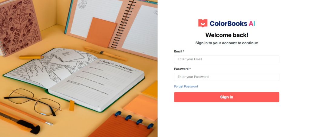 ColorBooks AI dashboard screenshot showing ready-made coloring book templates – ColorBooks AI Review 2025